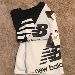 New Balance Kids Black and White T-Shirt